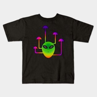 Trippy mushroom alien Kids T-Shirt